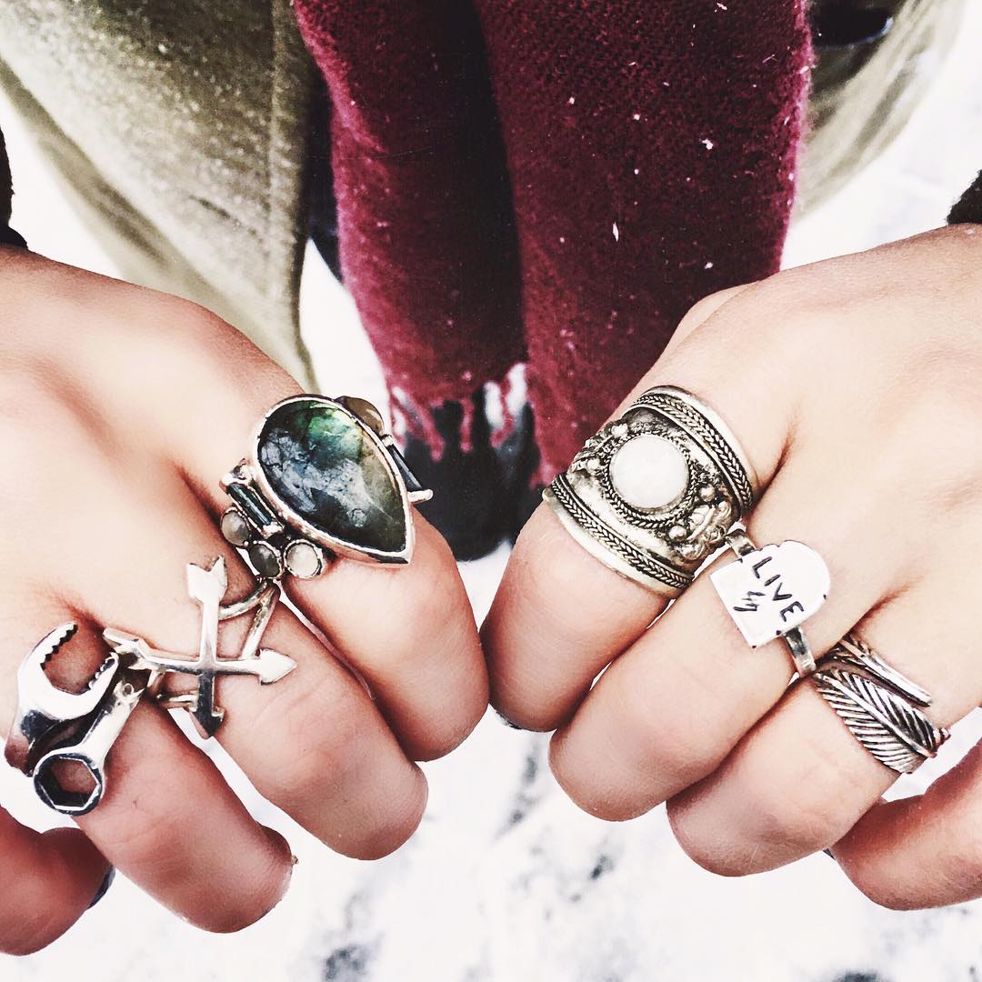 На каком пальце носят кольца с камнями